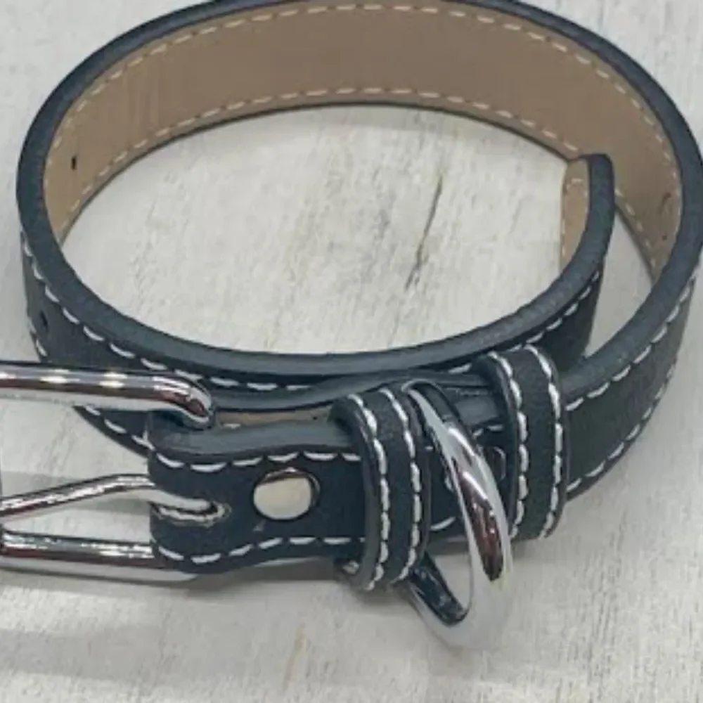 Dog Pet Black Leather Collar #Origami Owl